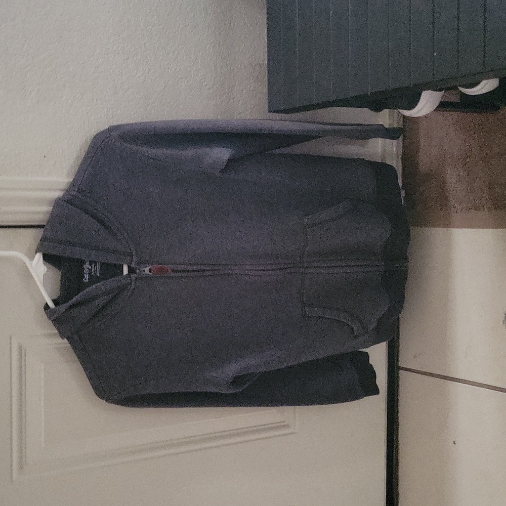 Grey cat and jack zip up jacket kids size large